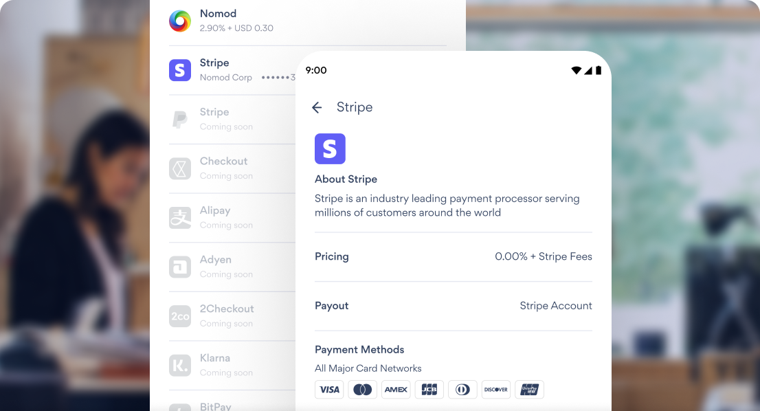 Use your Stripe account on your phone with Nomod