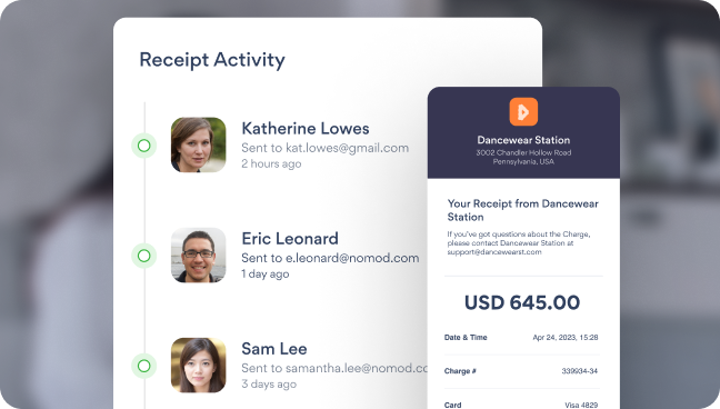 Send beautiful receipts on your phone with Nomod