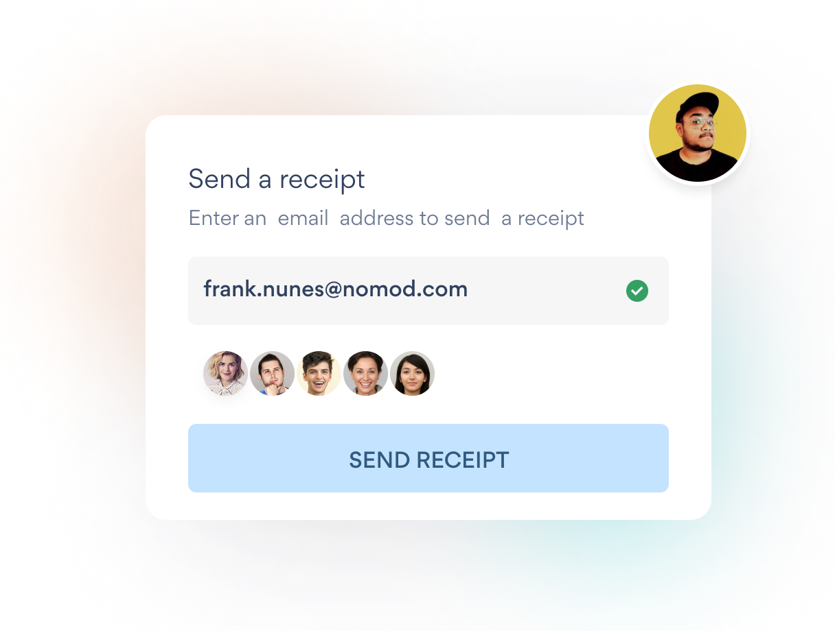 Send beautiful receipts on your phone with Nomod