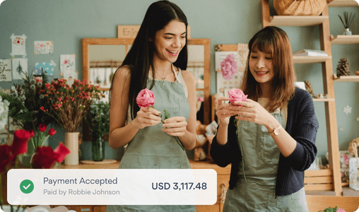 Accept card payments with Nomod at your florist